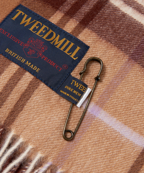 TWEED MILL(ツイードミル)の「【TWEEDMILL】チェックストール(ストール/ショール・レディース・ラベンダー/ベージュ/ライトブルー・フリー)」の5枚目の写真