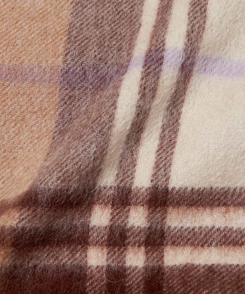 TWEED MILL(ツイードミル)の「【TWEEDMILL】チェックストール(ストール/ショール・レディース・ラベンダー/ベージュ/ライトブルー・フリー)」の8枚目の写真