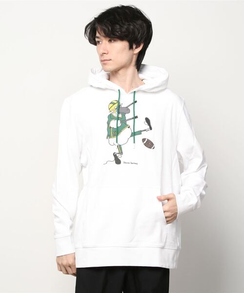 BROOKS BROTHERS（ブルックスブラザーズ）の「コットン フレンチテリー マスコットヘンリー/バスケットボール グラフィックプリント フーデッドパーカー（パーカー・メンズ・ネイビー/ホワイト・X-SMALL/SMALL/X-LARGE/MEDIUM/LARGE）」の7枚目の写真