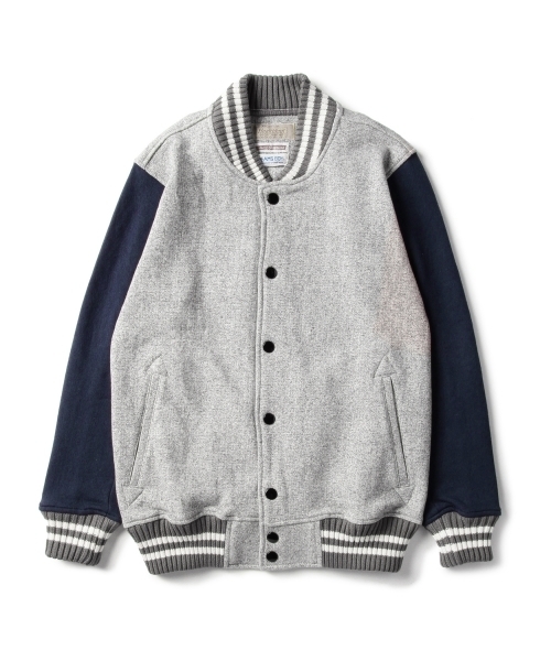 BEAMS BOY（ビームスボーイ）の「Healthknit / スウェット アワード ジャケット（スウェット・レディース・グレー/ネイビー・ONE SIZE）」の13枚目の写真