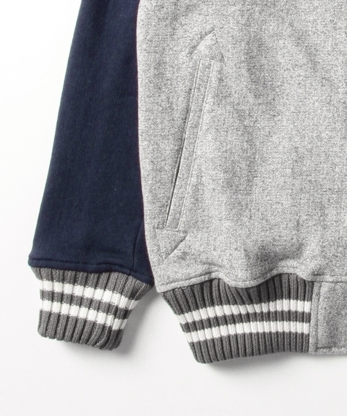 BEAMS BOY（ビームスボーイ）の「Healthknit / スウェット アワード ジャケット（スウェット・レディース・グレー/ネイビー・ONE SIZE）」の20枚目の写真