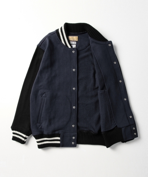 BEAMS BOY（ビームスボーイ）の「Healthknit / スウェット アワード ジャケット（スウェット・レディース・グレー/ネイビー・ONE SIZE）」の17枚目の写真