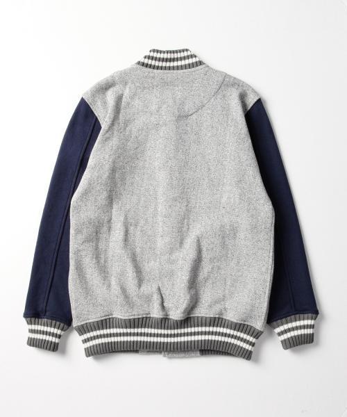 BEAMS BOY（ビームスボーイ）の「Healthknit / スウェット アワード ジャケット（スウェット・レディース・グレー/ネイビー・ONE SIZE）」の7枚目の写真