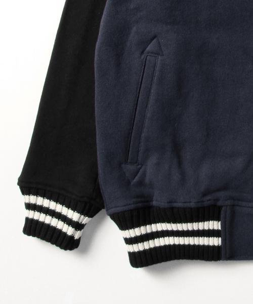 BEAMS BOY（ビームスボーイ）の「Healthknit / スウェット アワード ジャケット（スウェット・レディース・グレー/ネイビー・ONE SIZE）」の9枚目の写真
