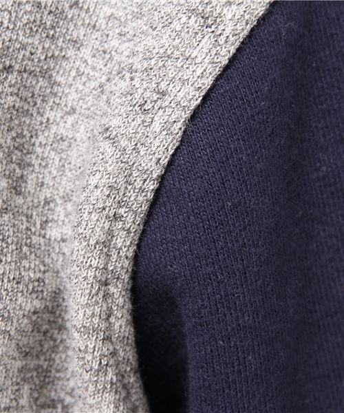 BEAMS BOY（ビームスボーイ）の「Healthknit / スウェット アワード ジャケット（スウェット・レディース・グレー/ネイビー・ONE SIZE）」の3枚目の写真