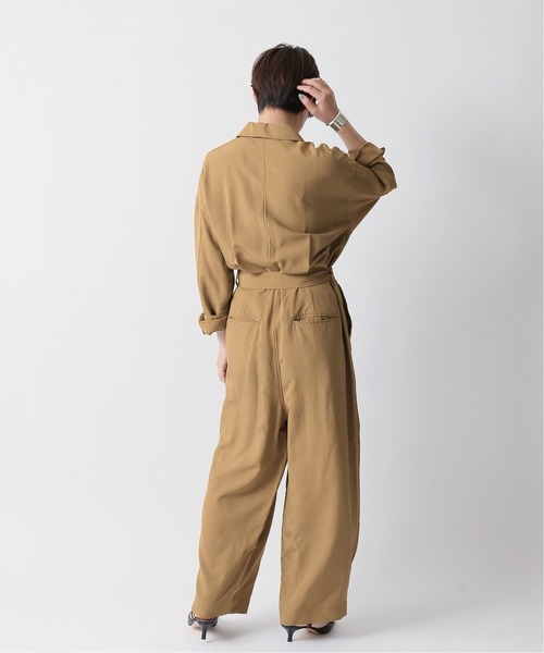 journal standard L'essage（ジャーナルスタンダードレサージュ）の「ビンテージレーヨンオールインワン◆（サロペット/オーバーオール・レディース・ベージュ/ネイビー・36/38）」の5枚目の写真