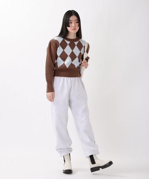 ALAND(エーランド)の「3.3Field Trip/ARGYLEニットクループルオーバー 2261516(ニット/セーター・レディース・ブラウン/ブラック・FREE)」の13枚目の写真