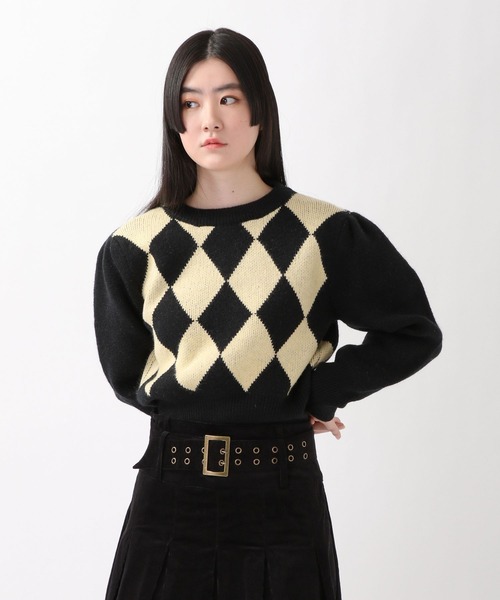 ALAND(エーランド)の「3.3Field Trip/ARGYLEニットクループルオーバー 2261516(ニット/セーター・レディース・ブラウン/ブラック・FREE)」の18枚目の写真