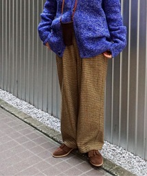 Cチェック リブパンツ