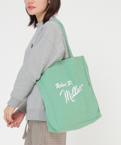 ikka(イッカ)の「Robert P.Miller ロバートピーミラー オニベジトートバッグ(トートバッグ・メンズ・ブラック/クリアイエロー/グリーン/ブルー・FREE)」の1枚目の写真