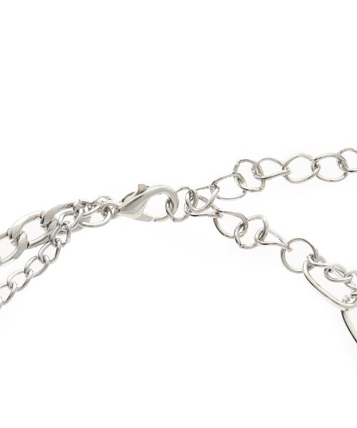 PINK-latte（ピンクラテ）の「クマ2連ネックレス（ネックレス・キッズ・シルバー・00）」の3枚目の写真