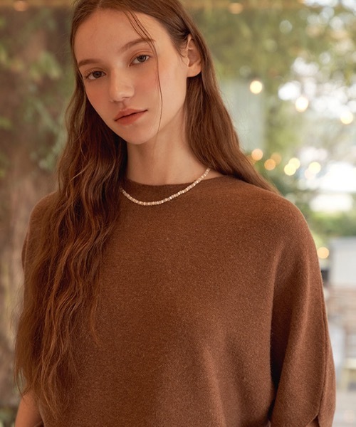 deBURN（デバーン）の「【deBURN 】バットウィングスリーブ ラウンドニット / batwing sleeve round_KN（ニット/セーター・レディース・カーキ/ブラウン/ライトベージュ/ライトグレー/ブラック・FREE）」の14枚目の写真