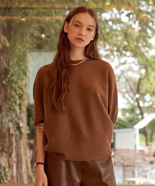 deBURN（デバーン）の「【deBURN 】バットウィングスリーブ ラウンドニット / batwing sleeve round_KN（ニット/セーター・レディース・カーキ/ブラウン/ライトベージュ/ライトグレー/ブラック・FREE）」の11枚目の写真