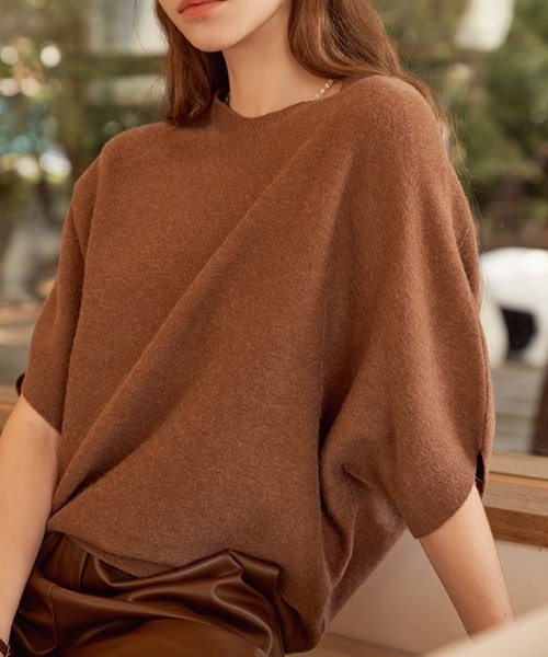 deBURN（デバーン）の「【deBURN 】バットウィングスリーブ ラウンドニット / batwing sleeve round_KN（ニット/セーター・レディース・カーキ/ブラウン/ライトベージュ/ライトグレー/ブラック・FREE）」の15枚目の写真