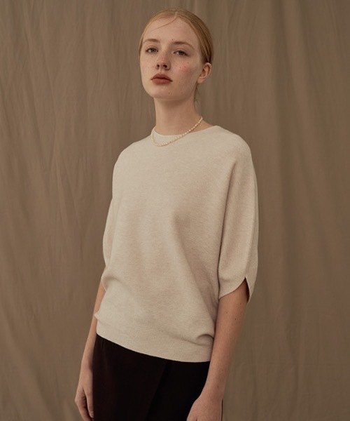 deBURN（デバーン）の「【deBURN 】バットウィングスリーブ ラウンドニット / batwing sleeve round_KN（ニット/セーター・レディース・カーキ/ブラウン/ライトベージュ/ライトグレー/ブラック・FREE）」の19枚目の写真