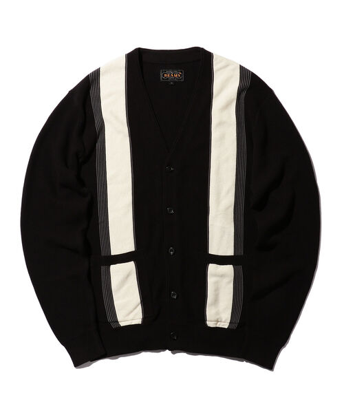 BEAMS PLUS（ビームスプラス）の「BEAMS PLUS / コットン ストライプ カーディガン（カーディガン/ボレロ・メンズ・マスタード/グリーン/ブラック/ブラウン・S/M/XL/L）」の9枚目の写真