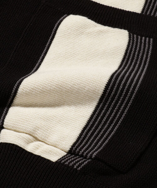 BEAMS PLUS（ビームスプラス）の「BEAMS PLUS / コットン ストライプ カーディガン（カーディガン/ボレロ・メンズ・マスタード/グリーン/ブラック/ブラウン・S/M/XL/L）」の12枚目の写真