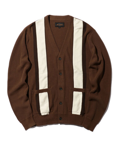 BEAMS PLUS（ビームスプラス）の「BEAMS PLUS / コットン ストライプ カーディガン（カーディガン/ボレロ・メンズ・マスタード/グリーン/ブラック/ブラウン・S/M/XL/L）」の14枚目の写真