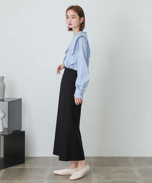 SENSE OF PLACE by URBAN RESEARCH（センスオブプレイスバイアーバンリサーチ）の「スクエアセーラーカラーブラウス（シャツ/ブラウス・レディース・ブラック/オフホワイト/ライトブルー・ONE）」の19枚目の写真