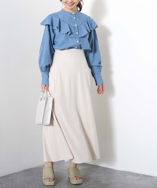 archives（アルシーヴ）の「バックレースアップスカート（スカート・レディース・グレー/ブルー/アイボリー/モカ/ブラック・MEDIUM）」の6枚目の写真