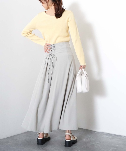 archives（アルシーヴ）の「バックレースアップスカート（スカート・レディース・グレー/ブルー/アイボリー/モカ/ブラック・MEDIUM）」の11枚目の写真