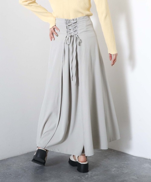 archives（アルシーヴ）の「バックレースアップスカート（スカート・レディース・グレー/ブルー/アイボリー/モカ/ブラック・MEDIUM）」の13枚目の写真