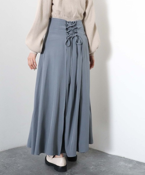 archives（アルシーヴ）の「バックレースアップスカート（スカート・レディース・グレー/ブルー/アイボリー/モカ/ブラック・MEDIUM）」の20枚目の写真