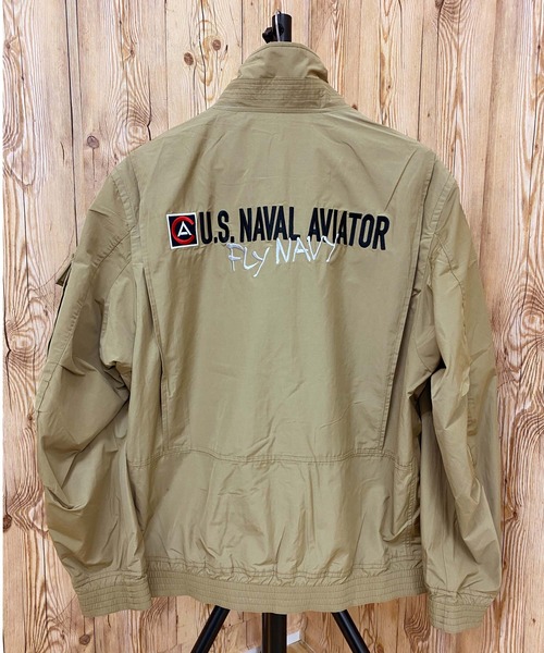AVIREX（アヴィレックス）の「ケーブ ジャケット（ブルゾン・メンズ・カーキ/オフホワイト/ネイビー・XL/XXL/M/L）」の2枚目の写真