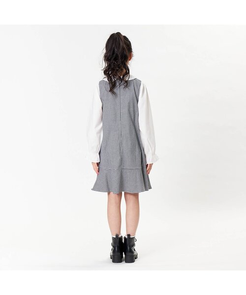 algy(アルジー)の「チェックドッキングワンピ(ワンピース・キッズ・ブラック/ベージュ・SMALL/MEDIUM/X-SMALL/XX-SMALL/XXX-SMALL)」の12枚目の写真