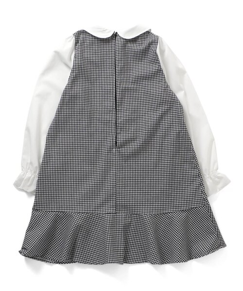algy(アルジー)の「チェックドッキングワンピ(ワンピース・キッズ・ブラック/ベージュ・SMALL/MEDIUM/X-SMALL/XX-SMALL/XXX-SMALL)」の5枚目の写真