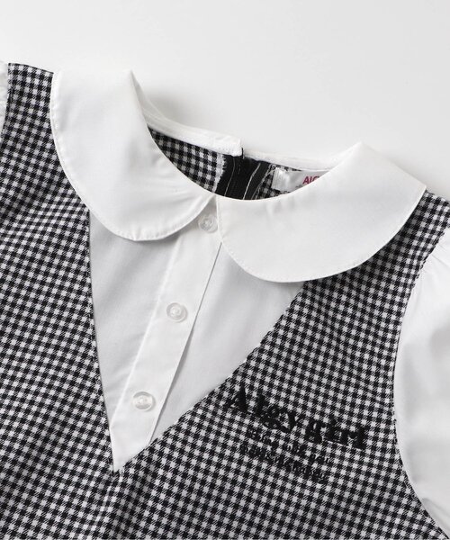 algy(アルジー)の「チェックドッキングワンピ(ワンピース・キッズ・ブラック/ベージュ・SMALL/MEDIUM/X-SMALL/XX-SMALL/XXX-SMALL)」の4枚目の写真