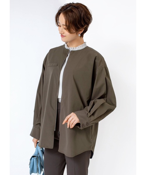 STYLE DELI（スタイルデリ）の「背面フリルライトジャケットブルゾン