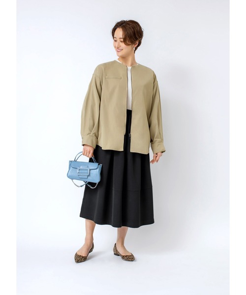 STYLE DELI（スタイルデリ）の「背面フリルライトジャケットブルゾン