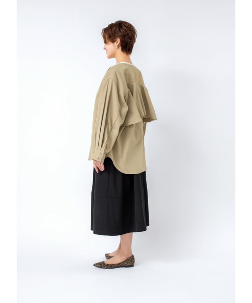 STYLE DELI（スタイルデリ）の「背面フリルライトジャケットブルゾン