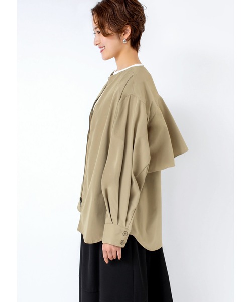 STYLE DELI（スタイルデリ）の「背面フリルライトジャケットブルゾン