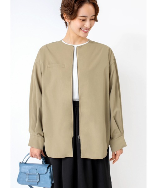STYLE DELI（スタイルデリ）の「背面フリルライトジャケットブルゾン
