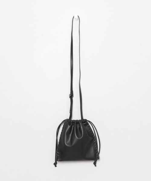 SENSE OF PLACE by URBAN RESEARCH（センスオブプレイスバイアーバンリサーチ）の「フェイクレザーハンドステッチキンチャクショルダー（ショルダーバッグ・メンズ・ブラック/グリーン/モカ・ONE）」の8枚目の写真