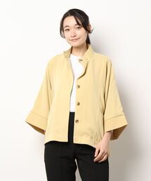 NICOLE white | スタンドカラー ポンチョ ジャケット(ポンチョ)