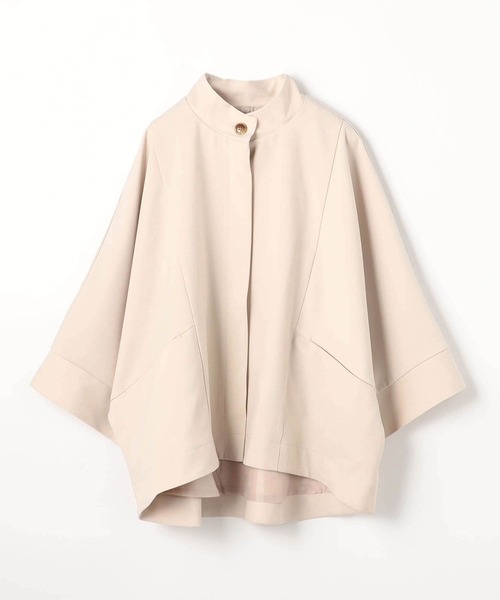 NICOLE white（ニコルホワイト）の「スタンドカラー ポンチョ ジャケット（ポンチョ・レディース・イエロー/グレー/オフホワイト・FREE）」の19枚目の写真