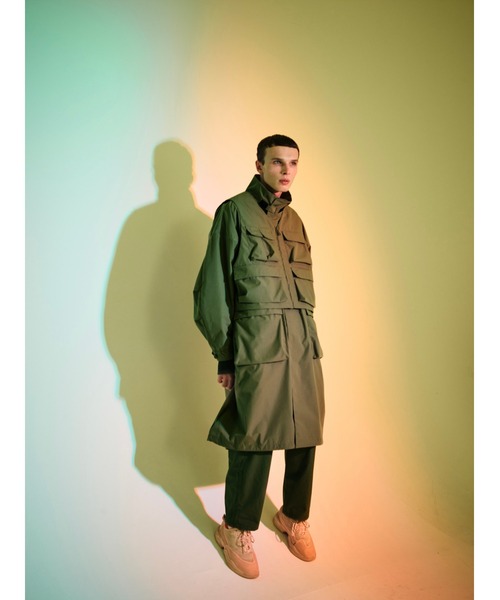And A（アンドエー）の「Gramicci by F/CE. グラミチバイエフシーイー / F/CE x GRAMICCI LAYERED OUTERWEAR 3WAYレイヤードアウターウェア M65 / GUJ2-F3005（モッズコート・メンズ・ブラック/オリーブ/セージグリーン・MEDIUM/LARGE/SMALL）」の4枚目の写真