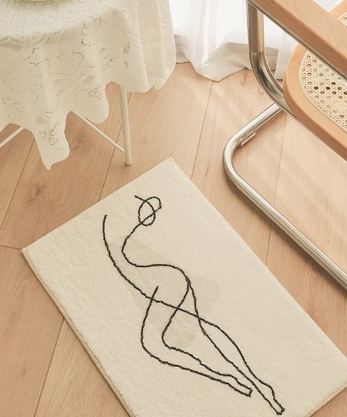 Made in I（メイドインアイ）の「モダンアートバスマット＆ラグ（ラグ/マット・レディース・A/B/C・FREE）」の2枚目の写真