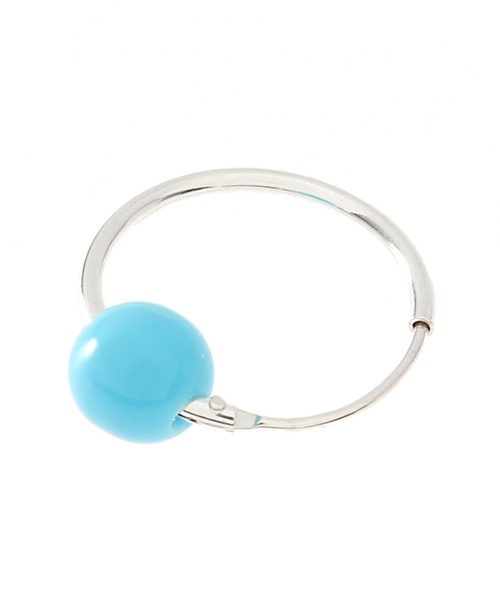 JUSTINE CLENQUET（ジュスティーヌクランケ）の「【JUSTINE CLENQUET/ジャスティーヌ クランケ】Carmen color hoop 片方のみ（ピアス（片耳用）・レディース・ライトブルー/グリーン・FREE）」の3枚目の写真