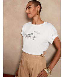 Banana Republic（バナナリパブリック）の「スーピマ ゼブラ グラフィックtシャツ（Tシャツ/カットソー）」