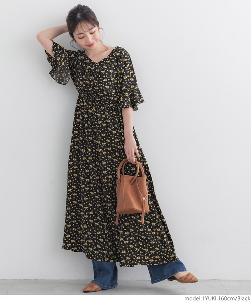 小花柄フレア袖ワンピース ワンピース Coca Coca コカ のファッション通販 Zozotown