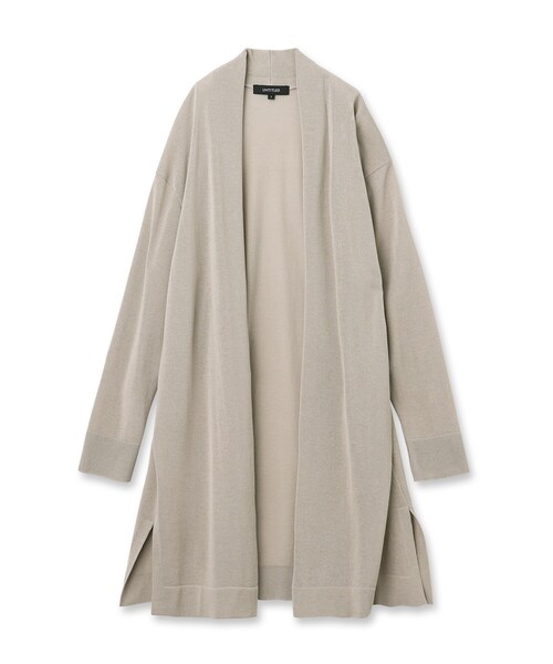 UNTITLED（アンタイトル）の「◆【清涼感】コットン混 ミドルカーディガン＜洗える／オンオフどちらも＞（カーディガン/ボレロ・レディース・ブラック/グレー系/サンドベージュ・48/44/02/04/00）」の4枚目の写真