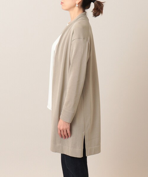 UNTITLED（アンタイトル）の「◆【清涼感】コットン混 ミドルカーディガン＜洗える／オンオフどちらも＞（カーディガン/ボレロ・レディース・ブラック/グレー系/サンドベージュ・48/44/02/04/00）」の6枚目の写真