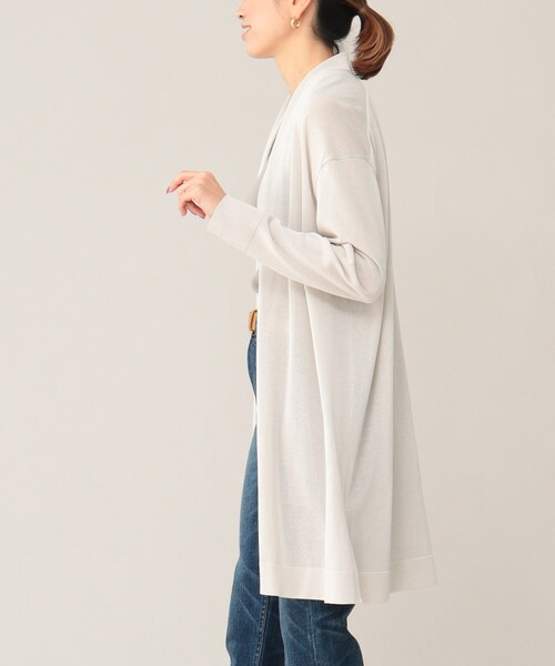 UNTITLED（アンタイトル）の「◆【清涼感】コットン混 ミドルカーディガン＜洗える／オンオフどちらも＞（カーディガン/ボレロ・レディース・ブラック/グレー系/サンドベージュ・48/44/02/04/00）」の12枚目の写真