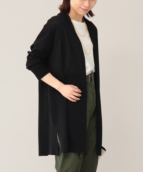 UNTITLED（アンタイトル）の「◆【清涼感】コットン混 ミドルカーディガン＜洗える／オンオフどちらも＞（カーディガン/ボレロ・レディース・ブラック/グレー系/サンドベージュ・48/44/02/04/00）」の15枚目の写真