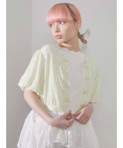 merry jenny（メリージェニー）の「flowerチャイナブラウス（シャツ/ブラウス・レディース・ピンク/イエロー/グリーン・FREE）」の18枚目の写真