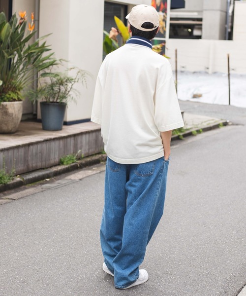 WEGO（ウィゴー）の「WEGO/スタンドハーフジップワンポイントT（Tシャツ/カットソー・メンズ・ダークグリーン/オフホワイト・MEDIUM/LARGE）」の21枚目の写真